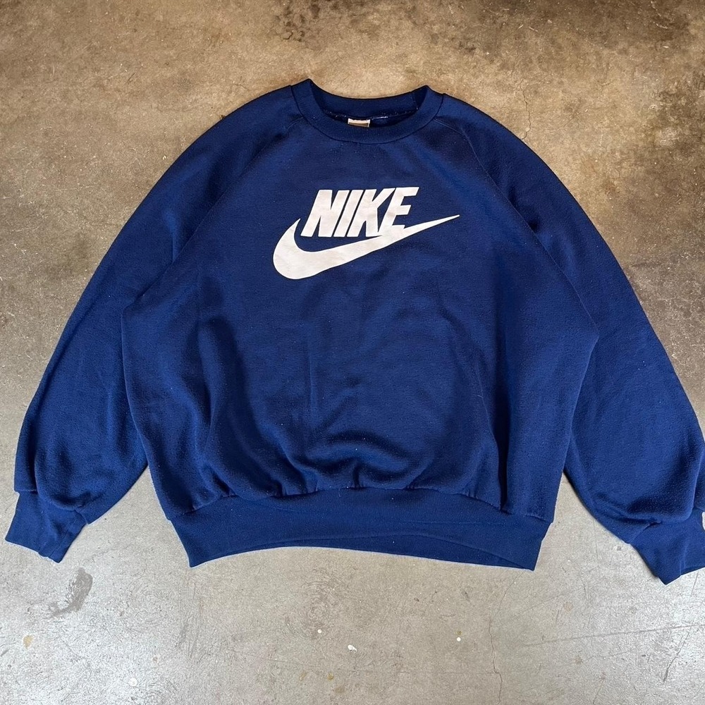 Vintage 90s Nike navy blue crewneck sweatshirt Men's size XXL